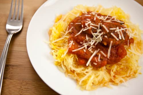 Spaghetti Squash and Meatballs