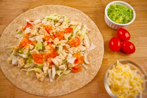 Chicken Soft Tacos on Whole Wheat Tortillas